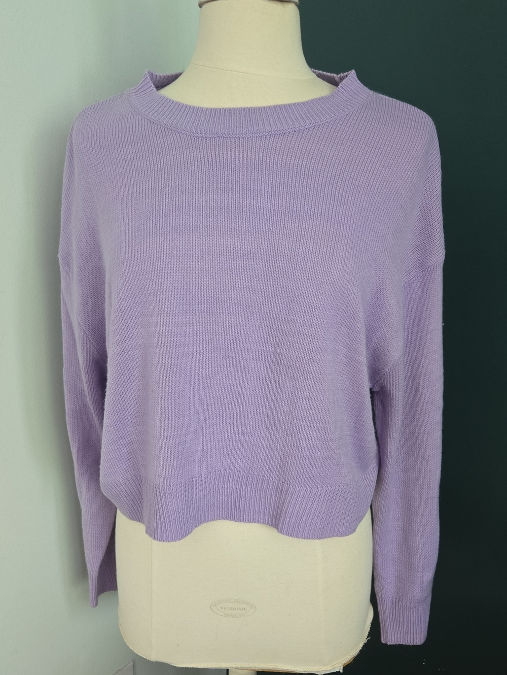 H&M Lavender Crewneck Cropped Sweater